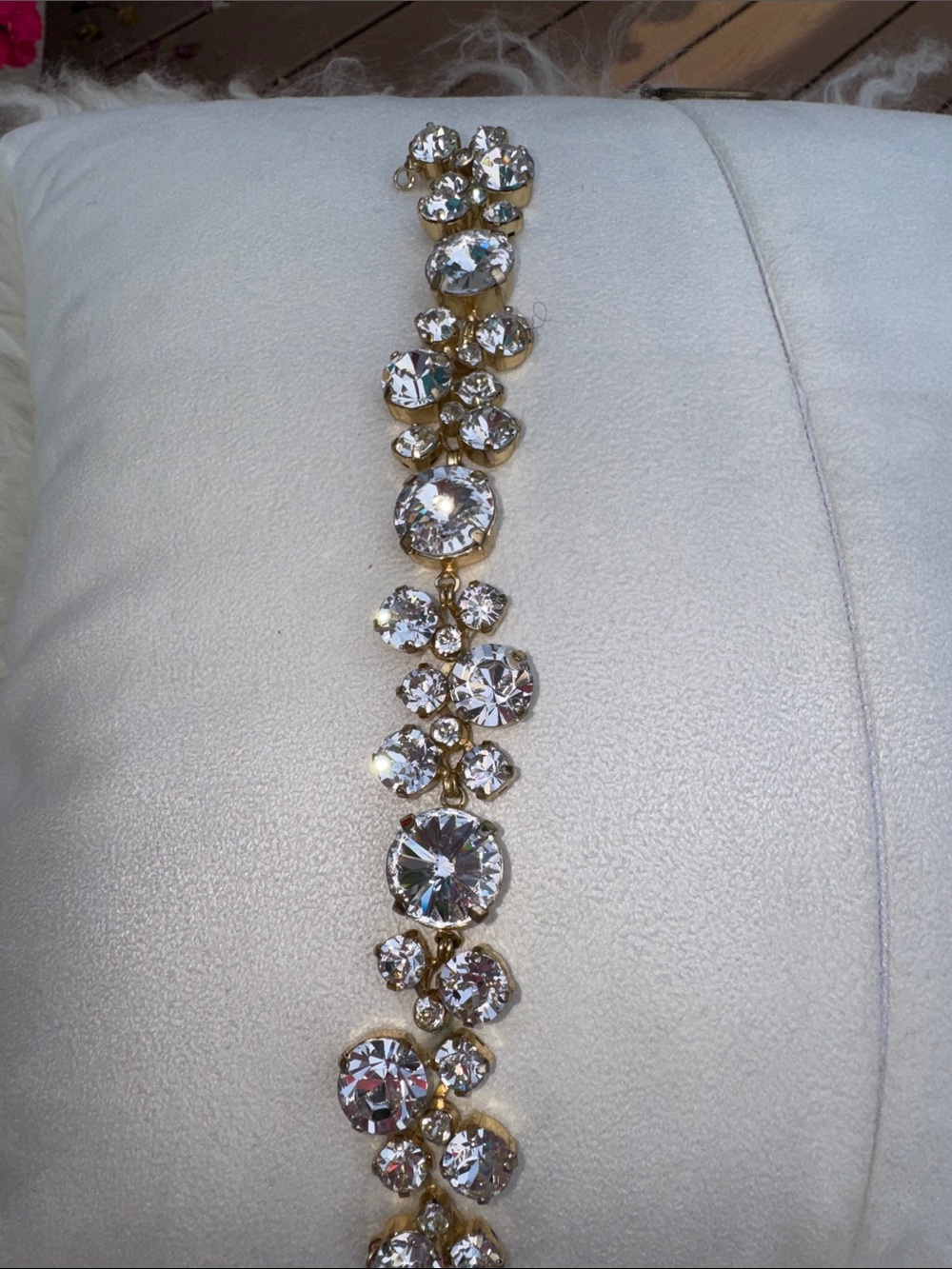 Sorrelli Clear Crystal Cluster Gold Bracelet